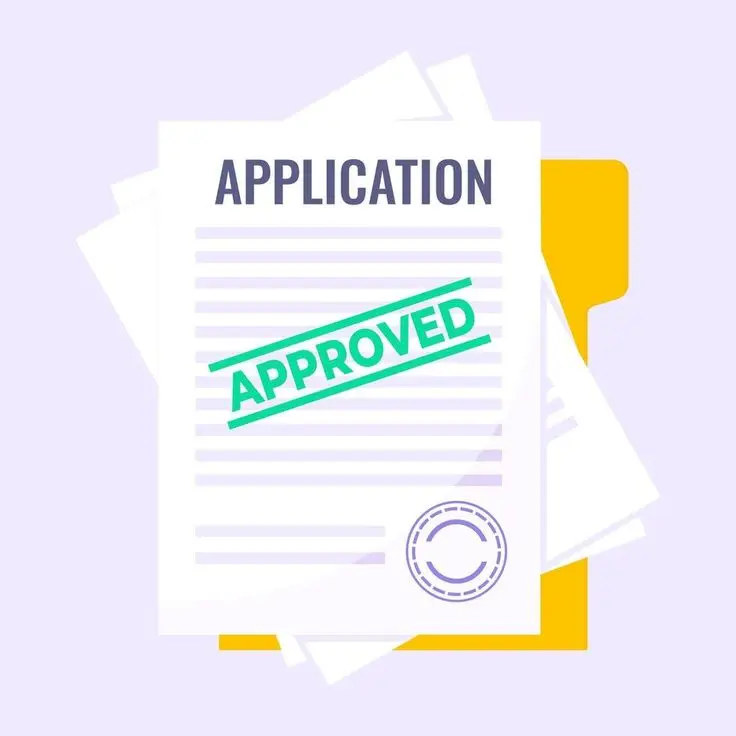Application document form submit flat style design icon sign vector illustration isolated on light purple background_ Complete application or survey document business concept with text contract Application document form submit flat style design icon sign vector illustration isolated on light purple background_ Complete application or survey document business concept with text contract